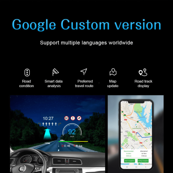 P19 HUD Car Navigation OBD2 GPS Dual system head up display - Image 4